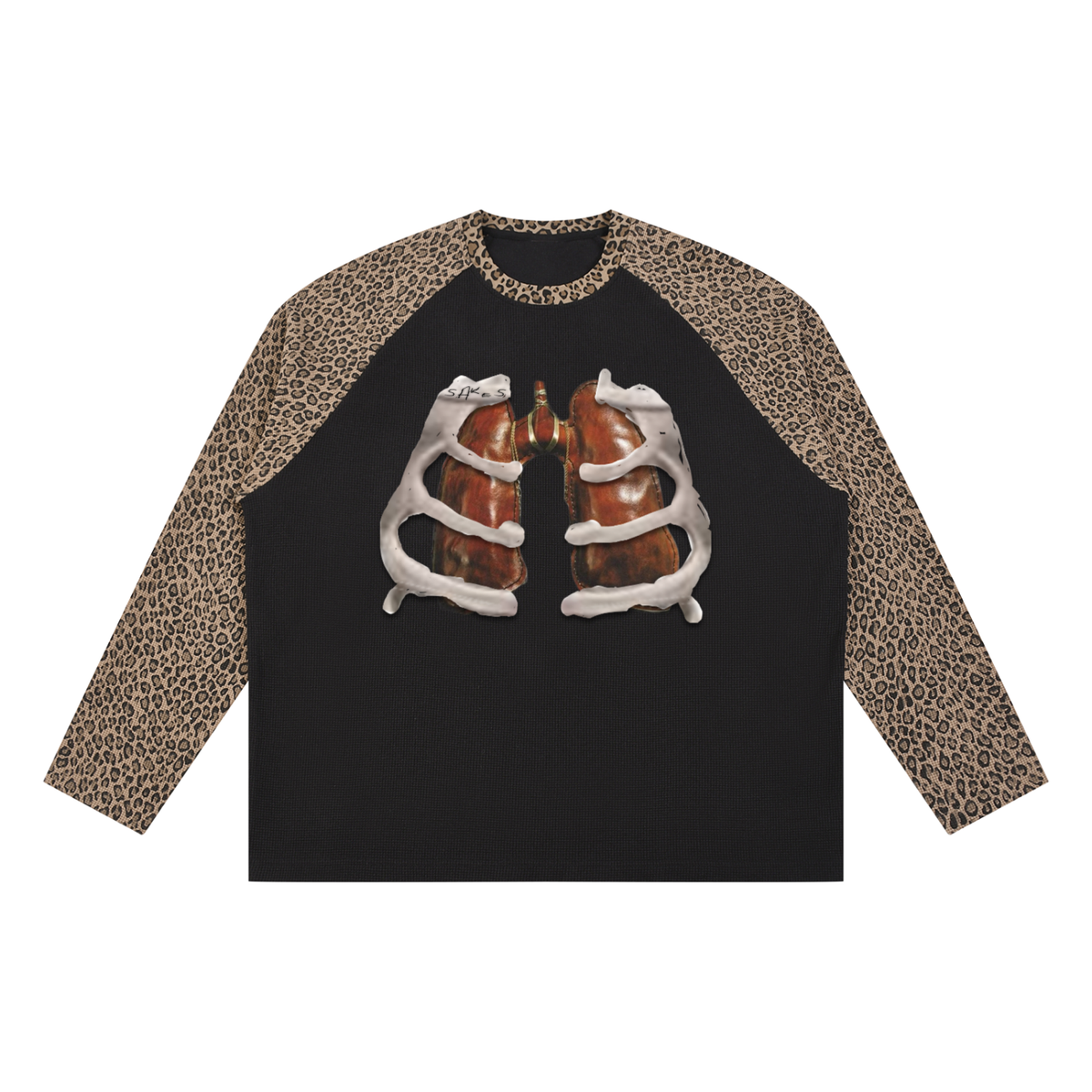 leather,lung,sakes,graphic,shirt,leopard