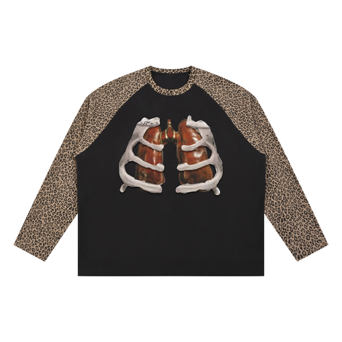 leather,lung,sakes,graphic,shirt,leopard